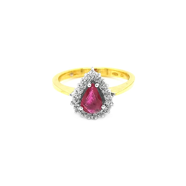 Nhẫn vàng đính ruby và kim cương