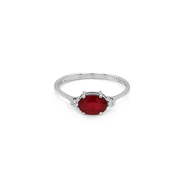Nhẫn vàng đính ruby và kim cương