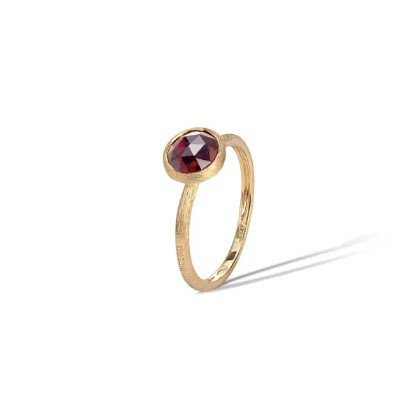 Nhẫn Marco Bicego Lunaria bằng vàng với đá garnet