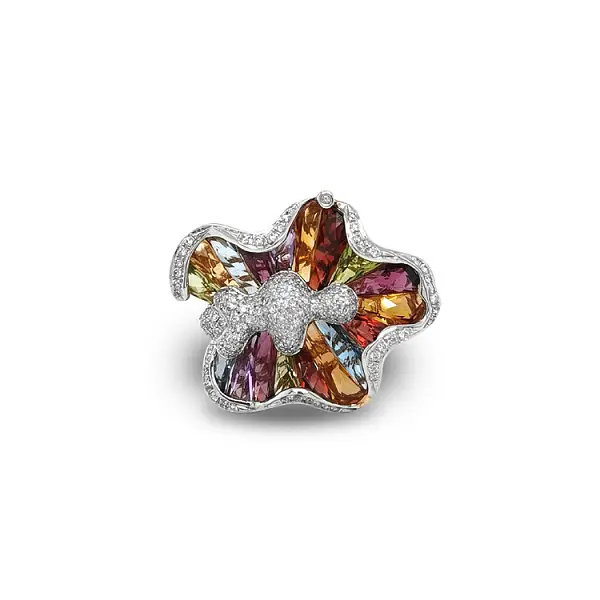 Nhẫn vàng đính đá bán quý nhiều màu