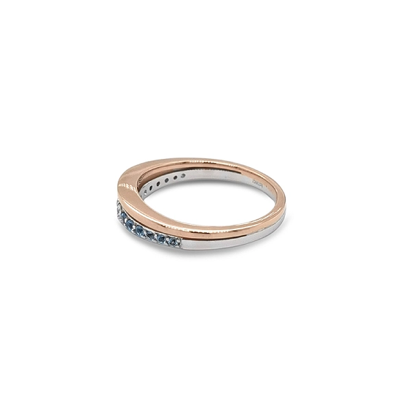 Nhẫn vàng đính topaz và kim cương