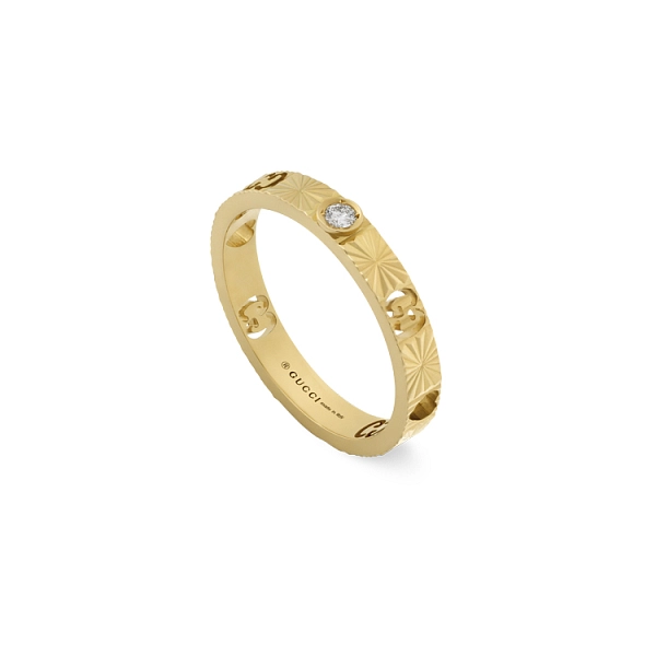 Nhẫn vàng Gucci Icon đính kim cương YBC727892002
