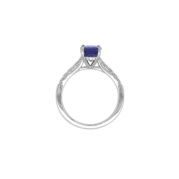 Nhẫn vàng đính Tanzanite và kim cương