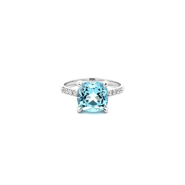 Nhẫn vàng đính topaz và kim cương