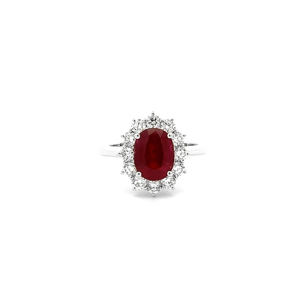 Nhẫn vàng, ruby và kim cương