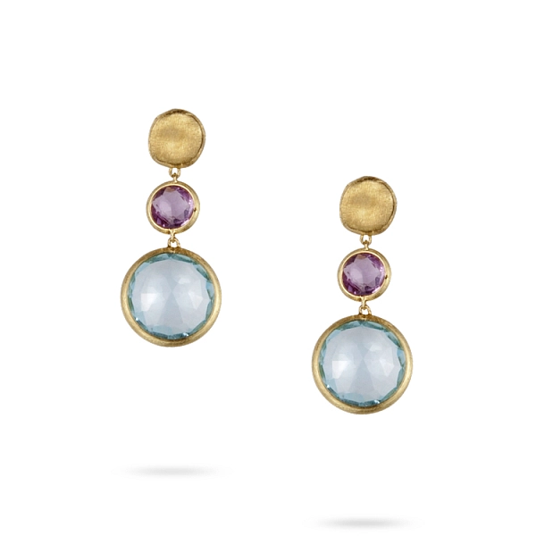 Vòng tai vàng đính đá bán quý Marco Bicego Jaipur