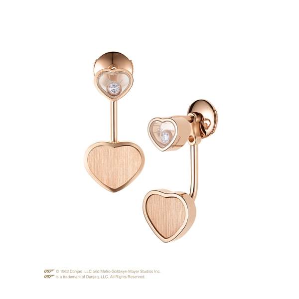 Vòng tai vàng Chopard Happy Hearts Golden Hearts James Bond 007 83A007-5021