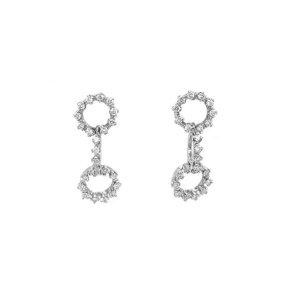 Vòng tai vàng đính kim cương