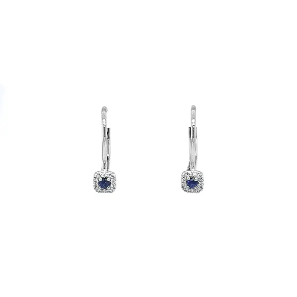 Vòng tai vàng đính sapphire và kim cương