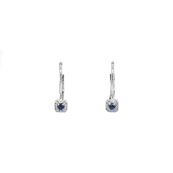Vòng tai vàng đính sapphire và kim cương