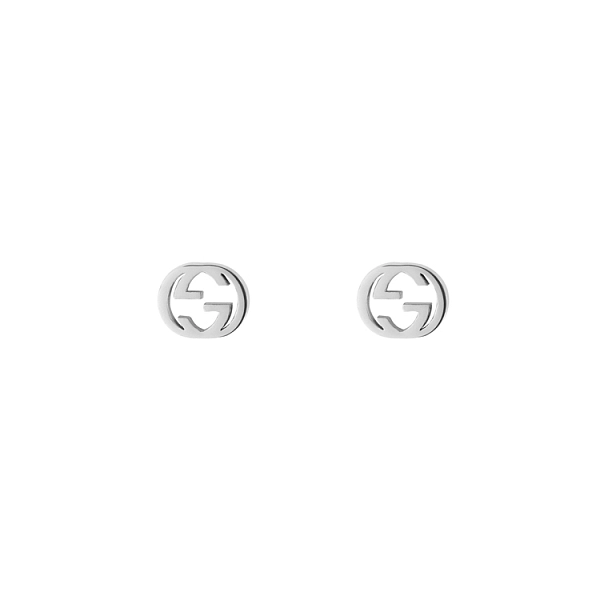 Vòng tai Gucci vàng với thiết kế chữ G đan xen YBD66211100200U