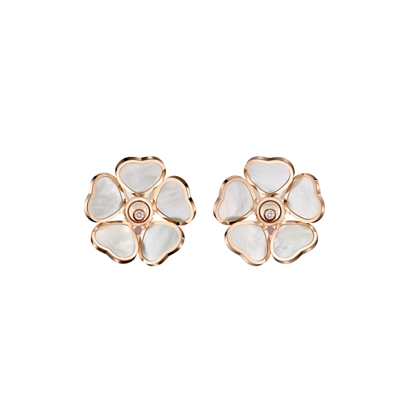 Vòng tai vàng Chopard Happy Hearts Flower 84A085-5301