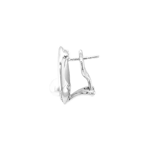 Vòng tai vàng với ngọc trai tự nhiên và kim cương