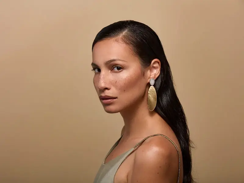 Vòng tai vàng Marco Bicego Lunaria OB1412 B1 YW