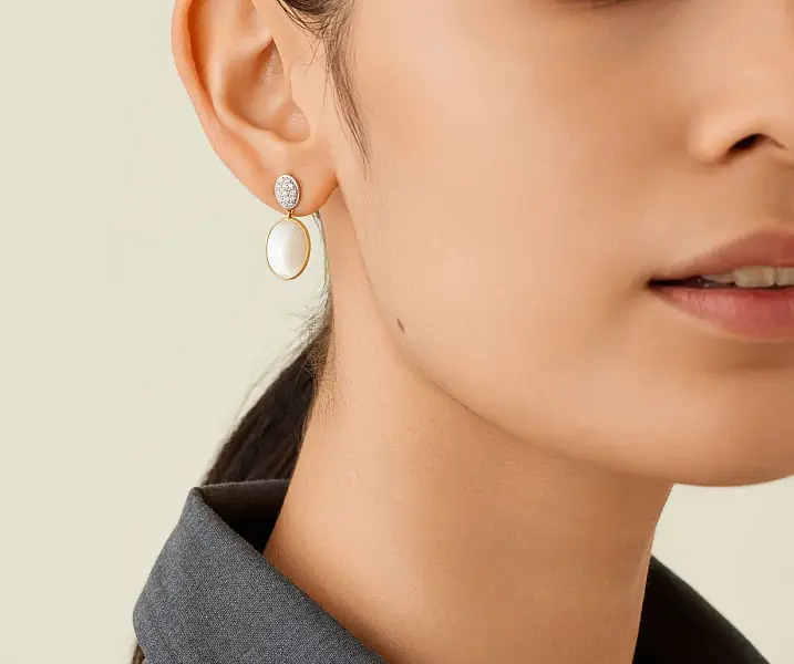 Vòng tai vàng Marco Bicego Siviglia OB1799-B MPW YW