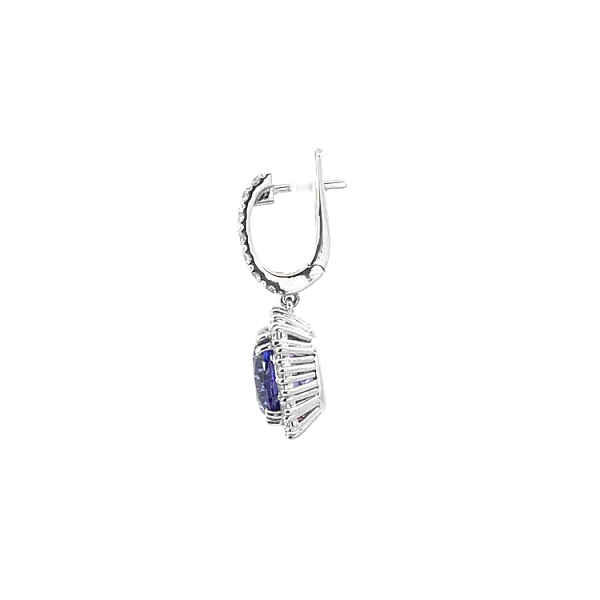 Vòng tai kim cương với đá Tanzanite