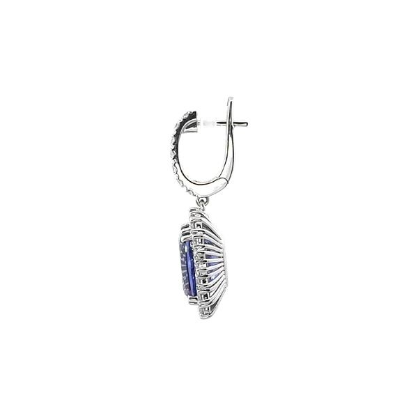 Vòng tai kim cương với đá Tanzanite