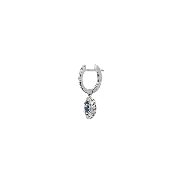 Vòng tai vàng đính sapphire và kim cương