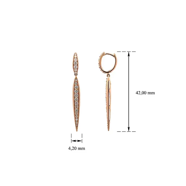 Vòng tai vàng đính kim cương