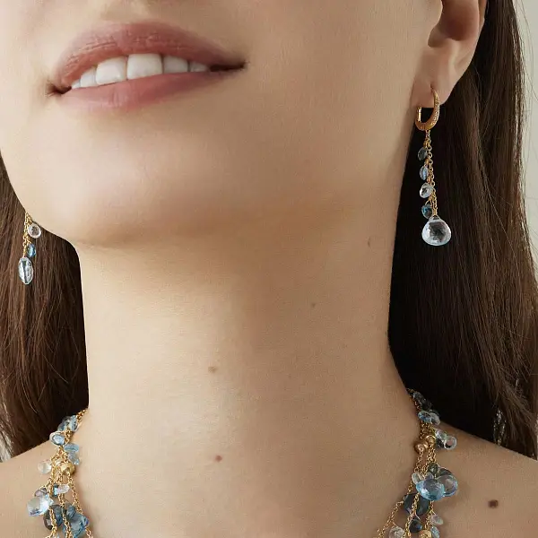 Vòng tai vàng Marco Bicego Paradise OB1743-MB TP01 Y