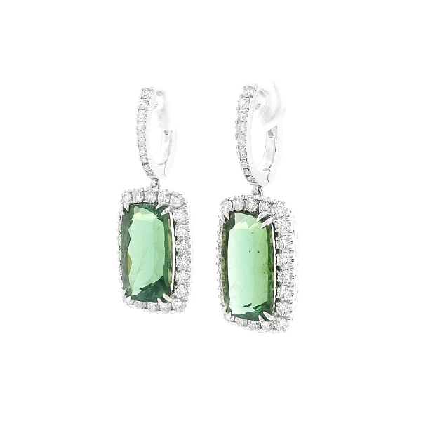 Sự sang trọng của đá tourmaline xanh kết hợp với kim cương