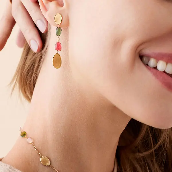 Vòng tai vàng Marco Bicego Lunaria Màu OB1899 TM Y