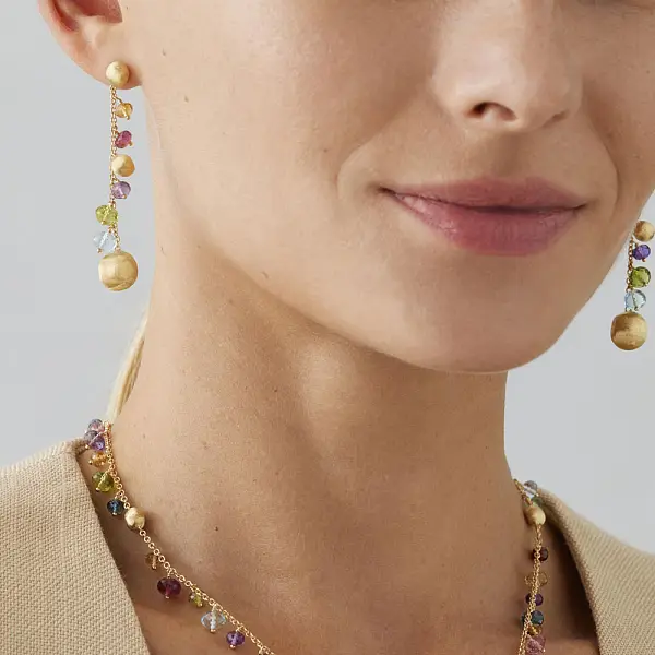 Vòng tai vàng Marco Bicego đá quý châu Phi OB1862 MIX02 Y