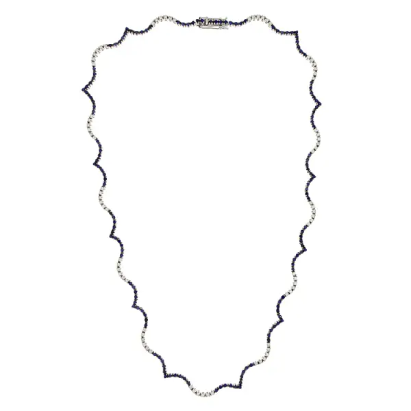 Vòng cổ vàng đính ngọc bích và kim cương