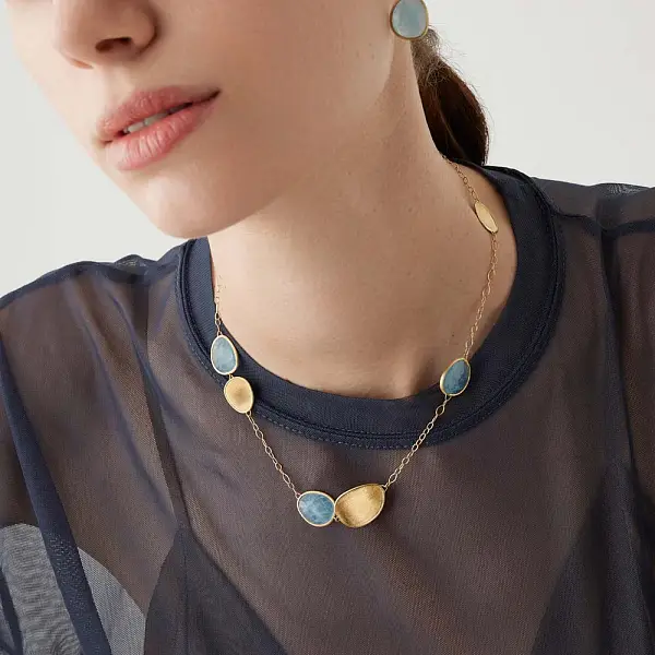 Vòng cổ Marco Bicego Lunaria bằng vàng CB1981 AQD Y