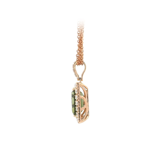 Vòng cổ với đá tourmaline đẹp kết hợp với kim cương