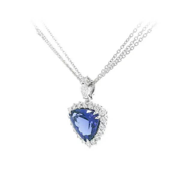 Vòng cổ cao cấp với đá Tanzanite và kim cương lấp lánh