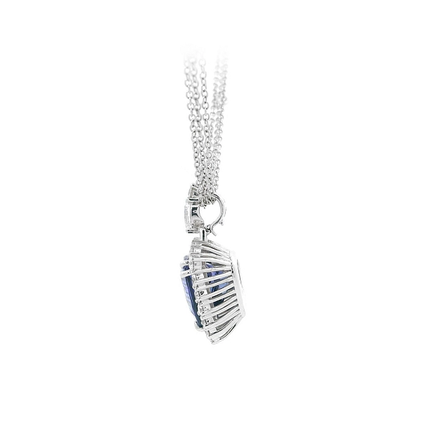 Vòng cổ cao cấp với đá Tanzanite và kim cương lấp lánh