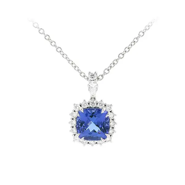 Vòng cổ cao cấp với đá Tanzanite trong bản giao hưởng kim cương