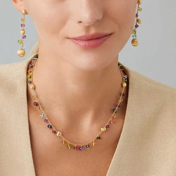 Vòng cổ vàng Marco Bicego với đá quý châu Phi CB2781 MIX02 Y