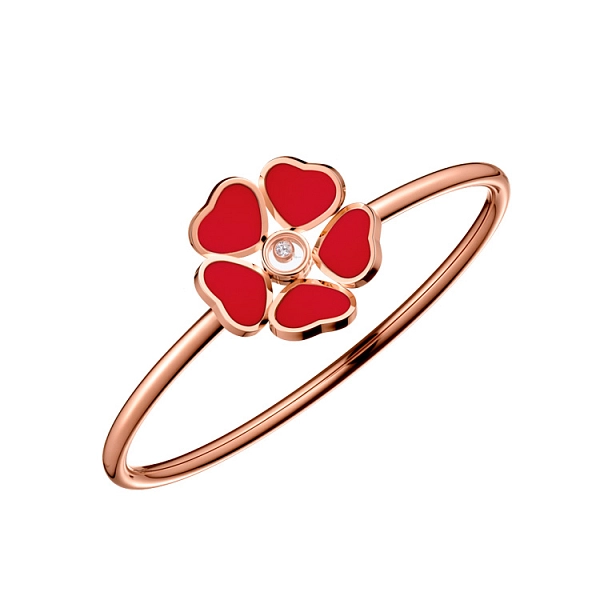 Vòng tay hoa trái tim Chopard vàng 85A085-5803