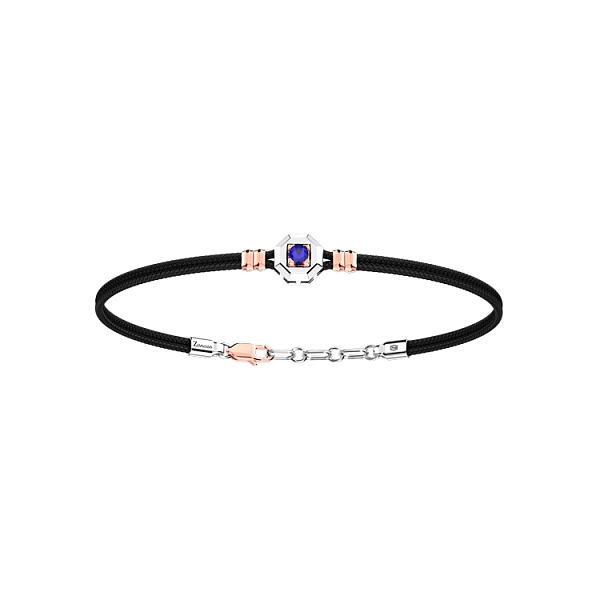 Vòng tay nam bằng vàng Zancan đính đá sapphire