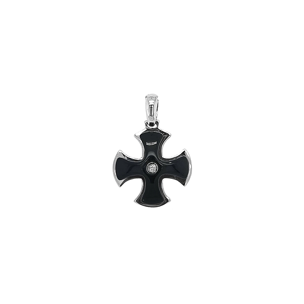 Mặt dây chuyền vàng hình thánh giá với đá onyx