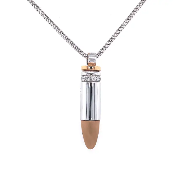 Mặt dây chuyền vàng Zancan Couture phiên bản giới hạn đính kim cương EC538BR60