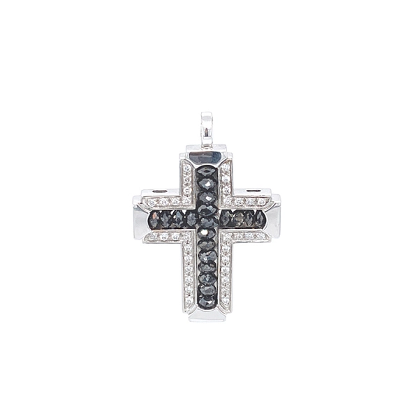 Golden Cross Zancan Black Magic với Kim cương trắng và đen EC222B