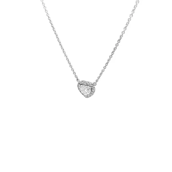 Mặt dây chuyền hình trái tim bằng vàng đính kim cương