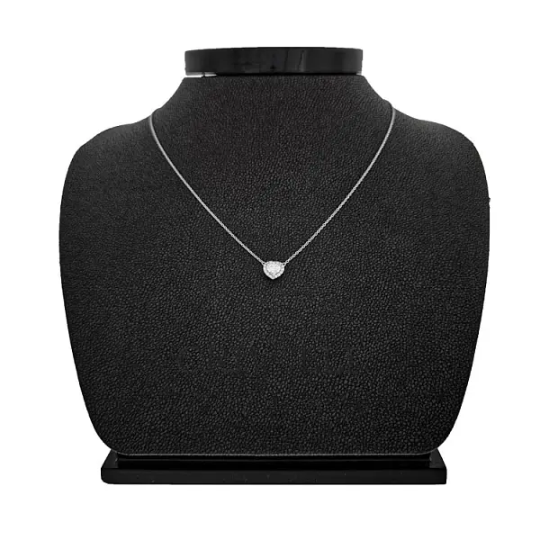 Mặt dây chuyền hình trái tim bằng vàng đính kim cương