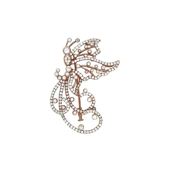 Những biến thể của chiếc brooch/pendant bằng vàng kết hợp với kim cương