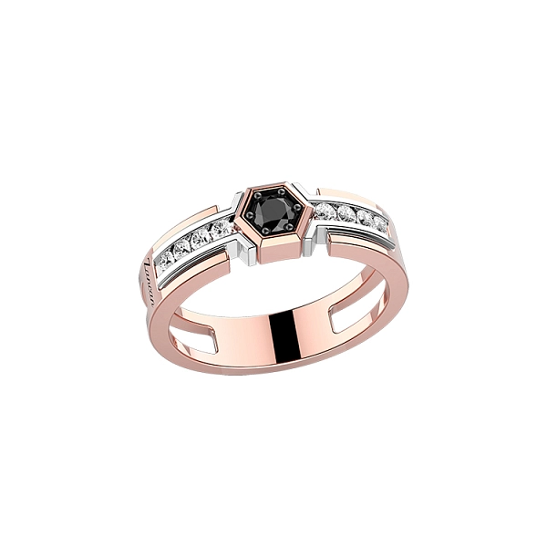 Nhẫn vàng Zancan Black Magic mềm - 2 EA353RB