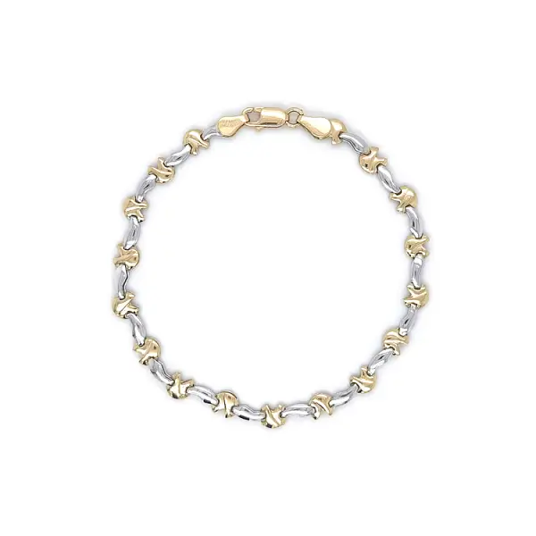 Vòng tay nữ bằng vàng kết hợp