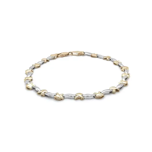 Vòng tay nữ bằng vàng kết hợp