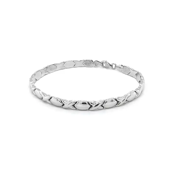 Vòng tay vàng trắng