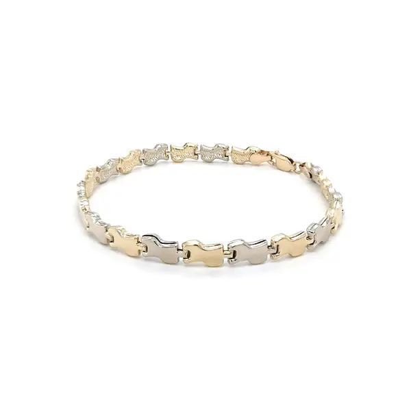 Vòng tay nữ bằng vàng kết hợp