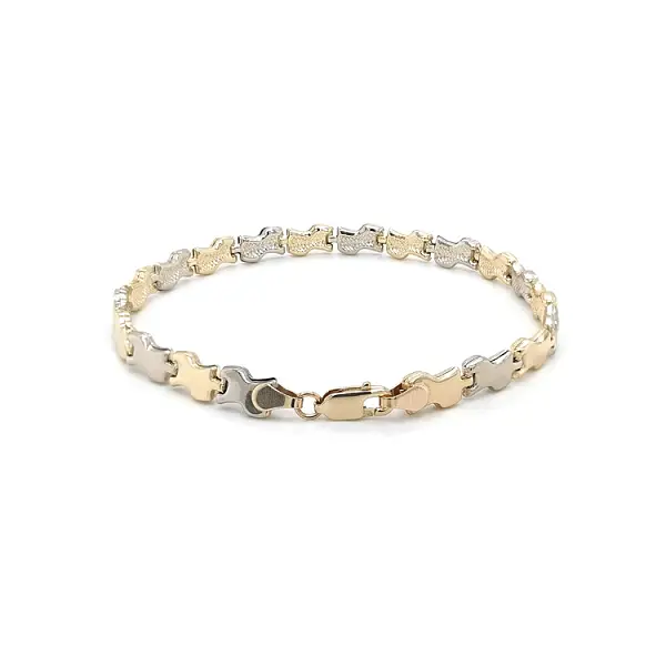 Vòng tay nữ bằng vàng kết hợp