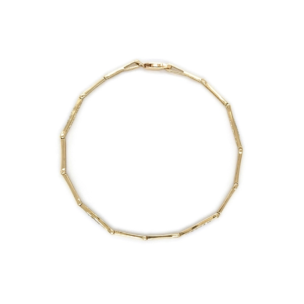 Vòng tay nữ bằng vàng đính đá zircon