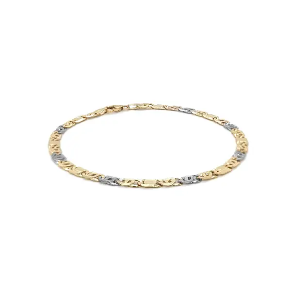 Vòng tay kết hợp vàng